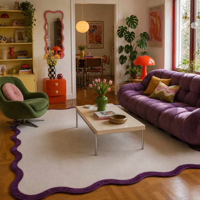 'Aureline' szőnyeg - Szürke/Lila
