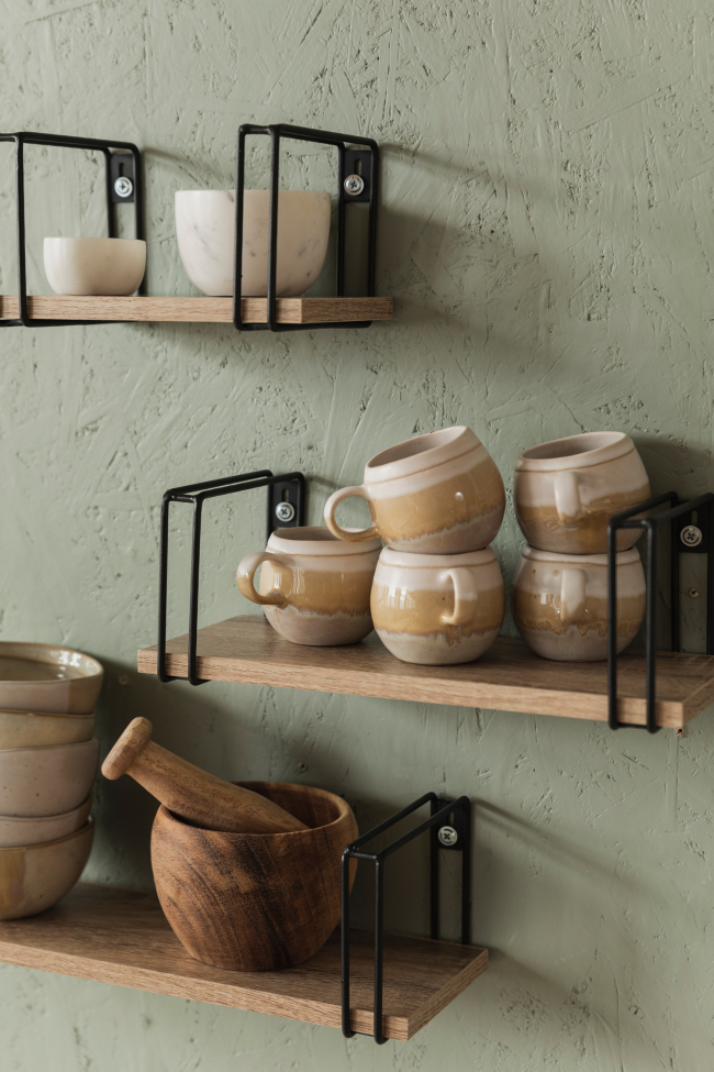 Square fali polcok 3 darab - Tölgy