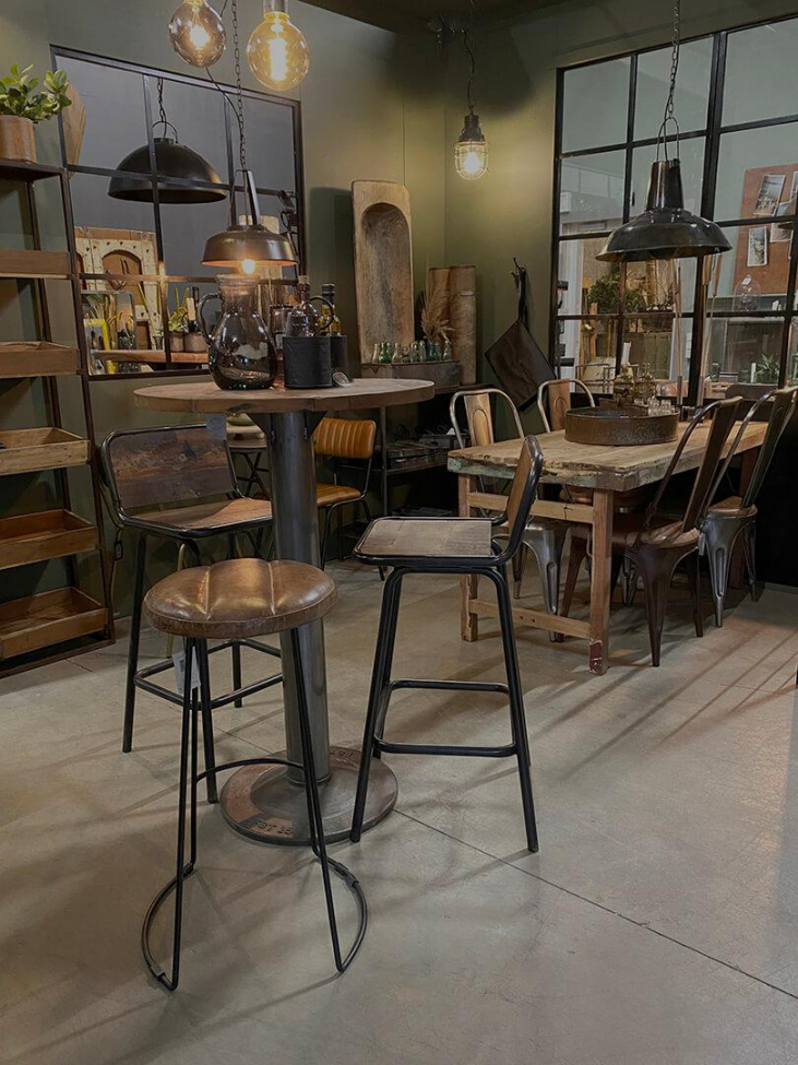 'Helmer' Bárszék - Sötét bőr