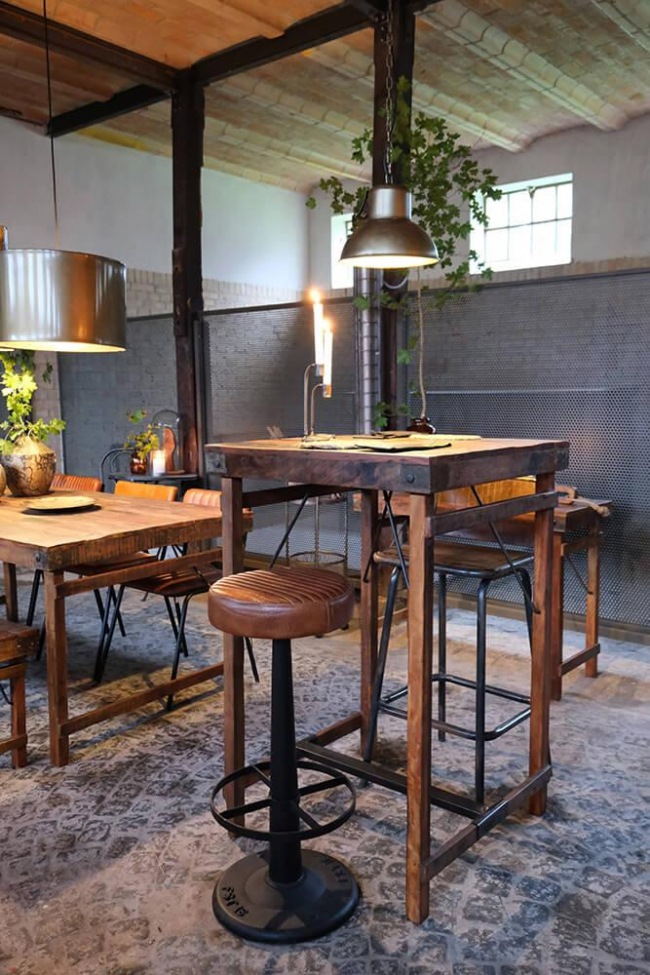 'Helmer' Bárszék - Sötét bőr