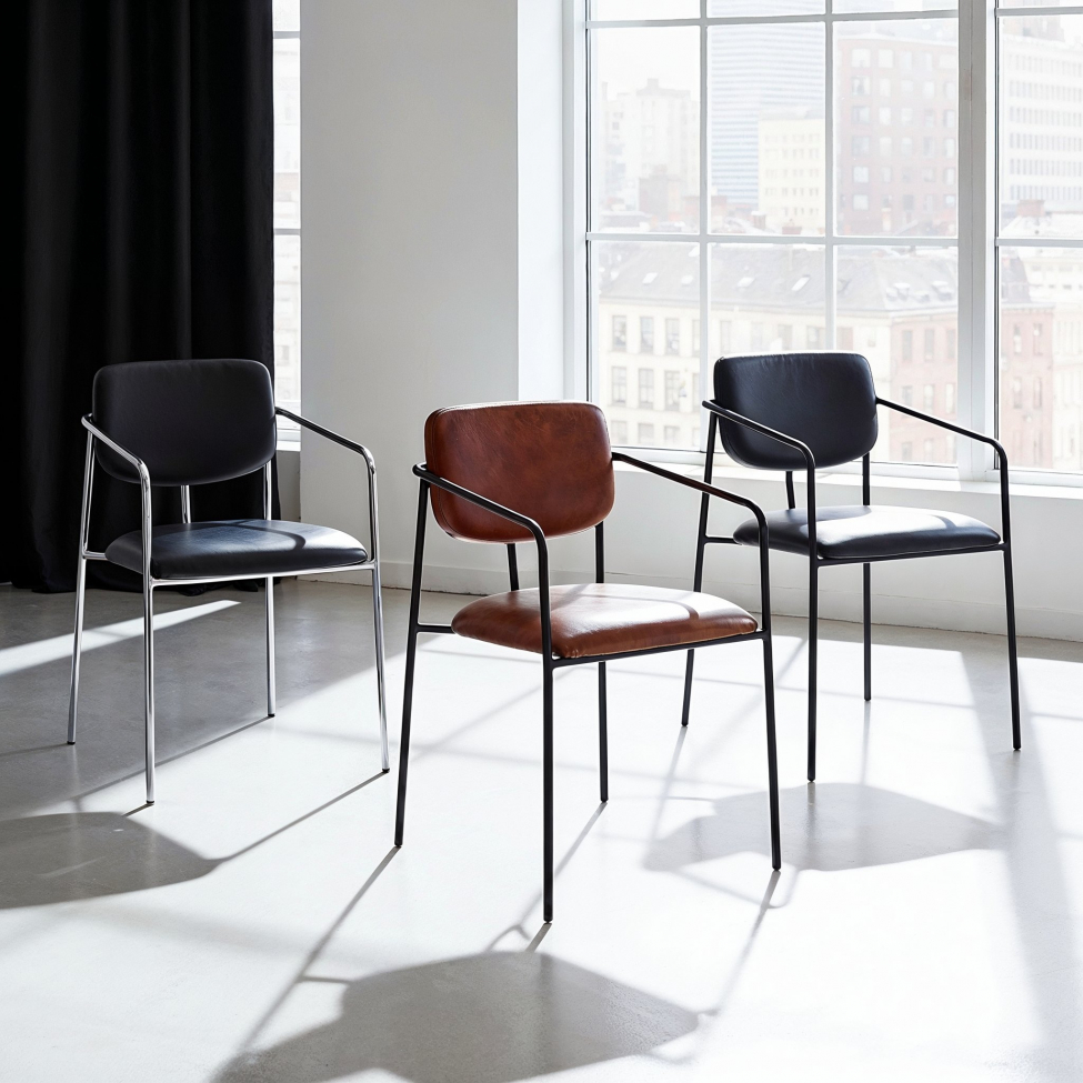 Karosszék 'Ebba' - Fekete/Ezüst