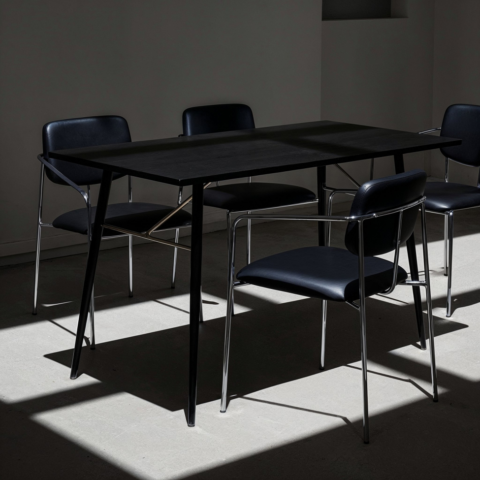 Karosszék 'Ebba' - Fekete/Ezüst