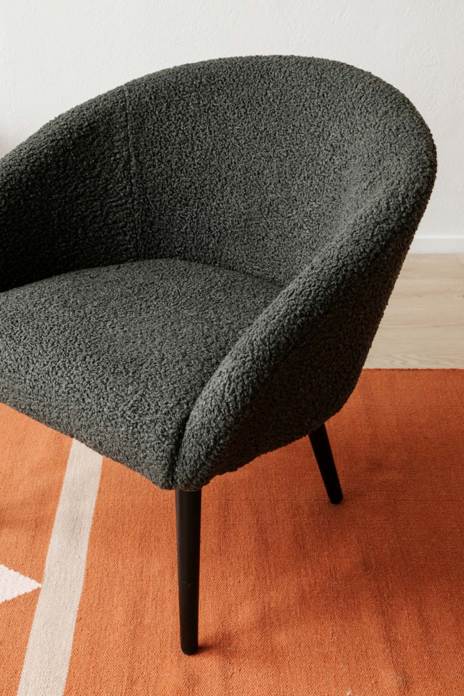 Fotel 'Puffy' - Sötétszürke/Teddy