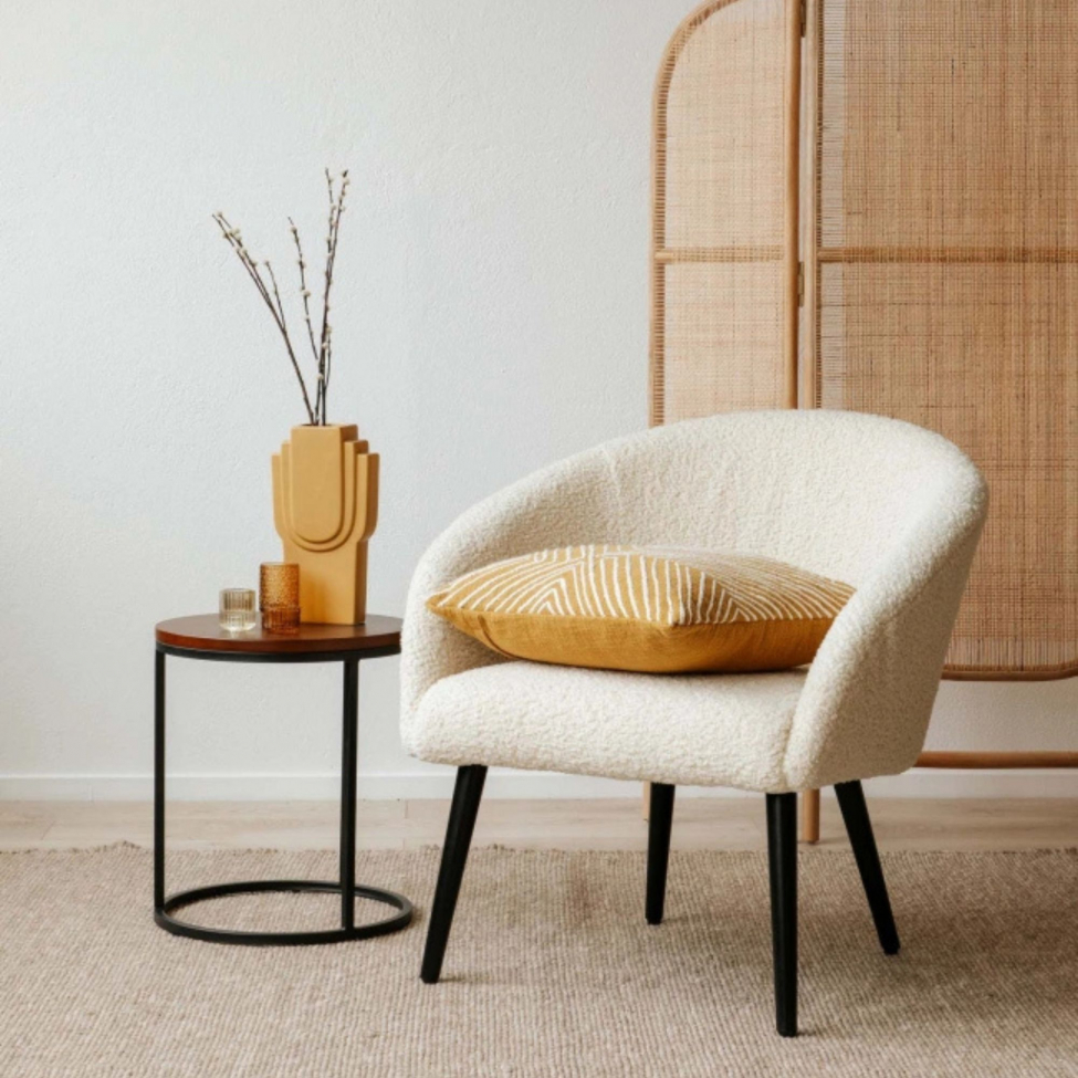 Fotel 'Puffy' - Feh&eacute;r/Teddy