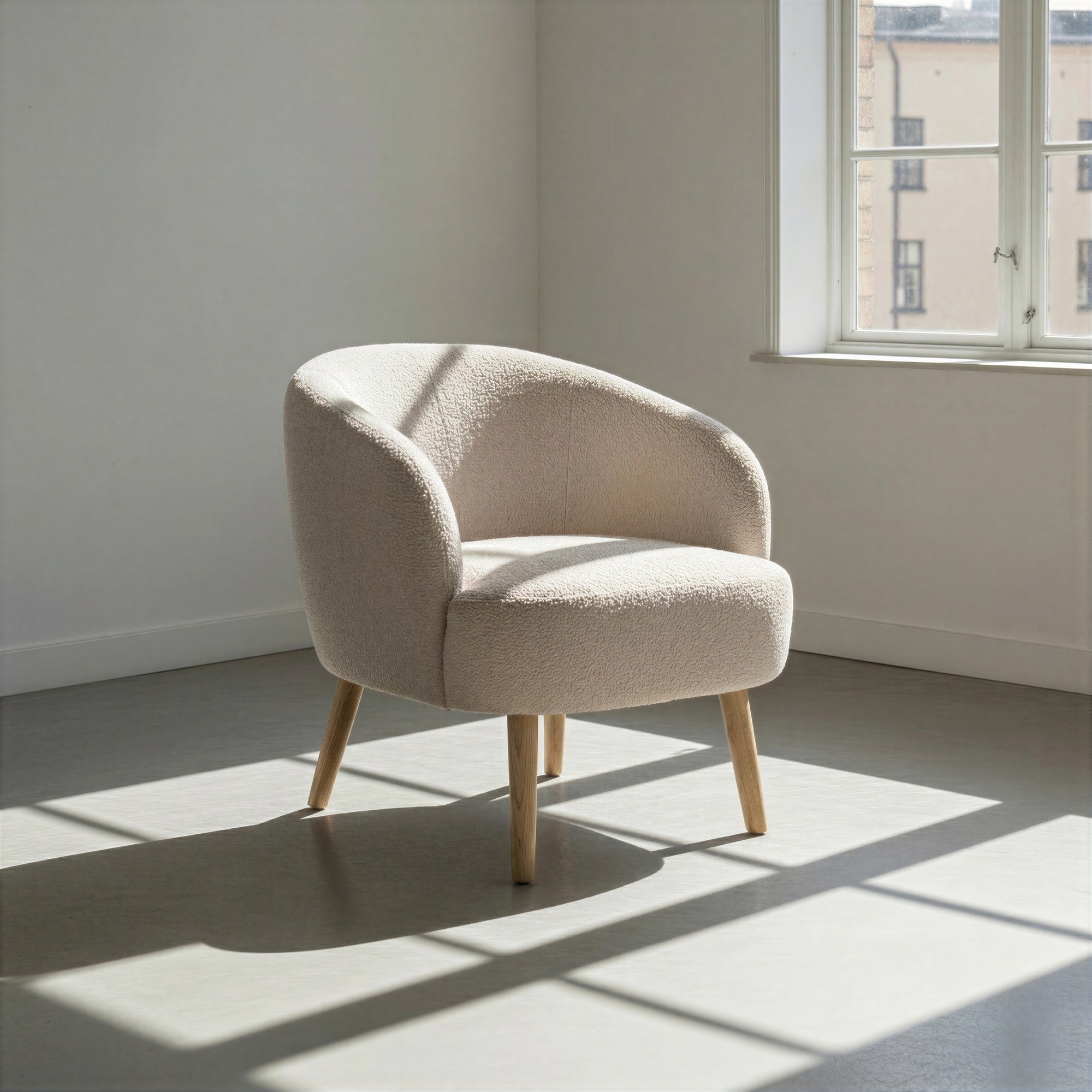 Fotel 'Capri' fa l&aacute;b - B&eacute;zs/Boucl&eacute;