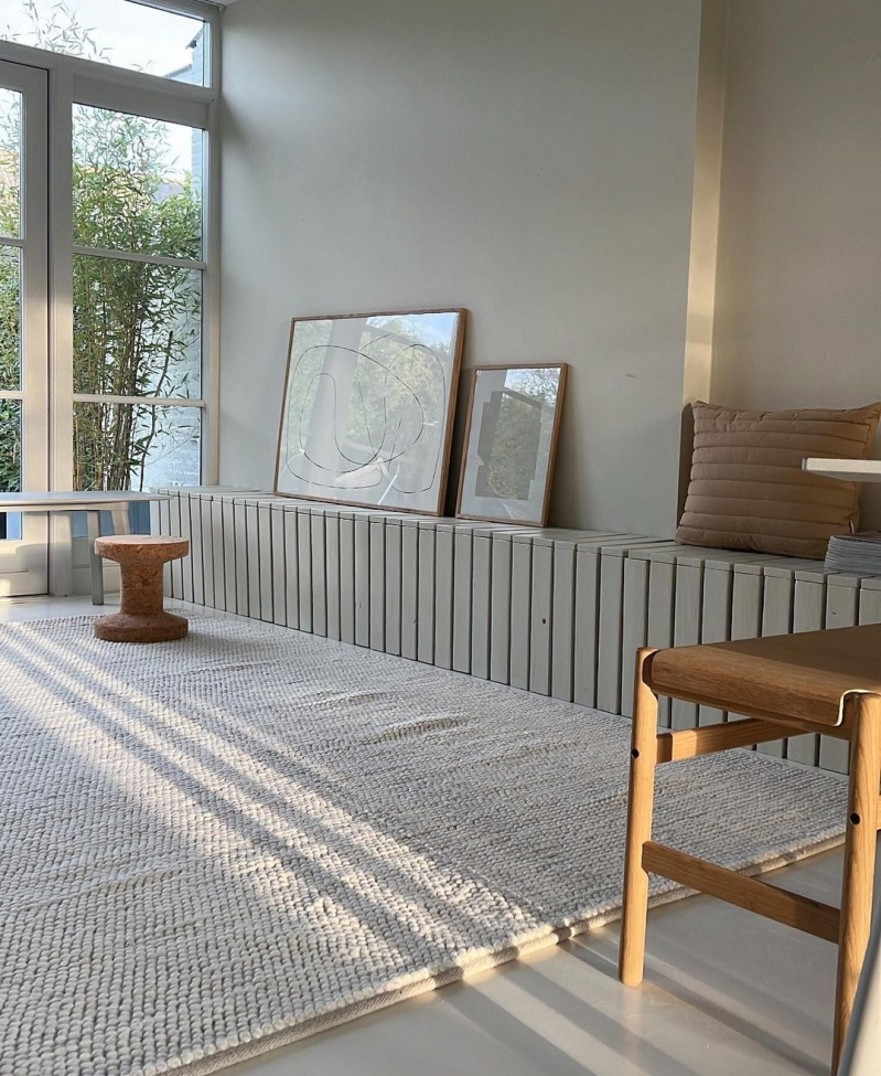 Gyapjú szőnyeg 'Avafors' 300x300cm - Bézs