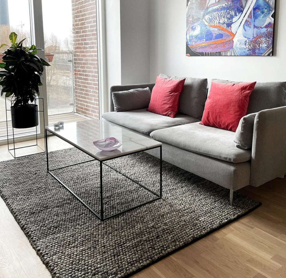 Gyapjú szőnyeg 'Avafors Wool Bubble' 200x300cm - Szürke