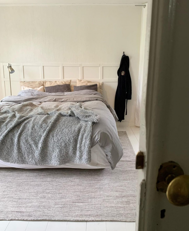 Gyapjú szőnyeg 'Dhurry' 300x400cm - Szürke