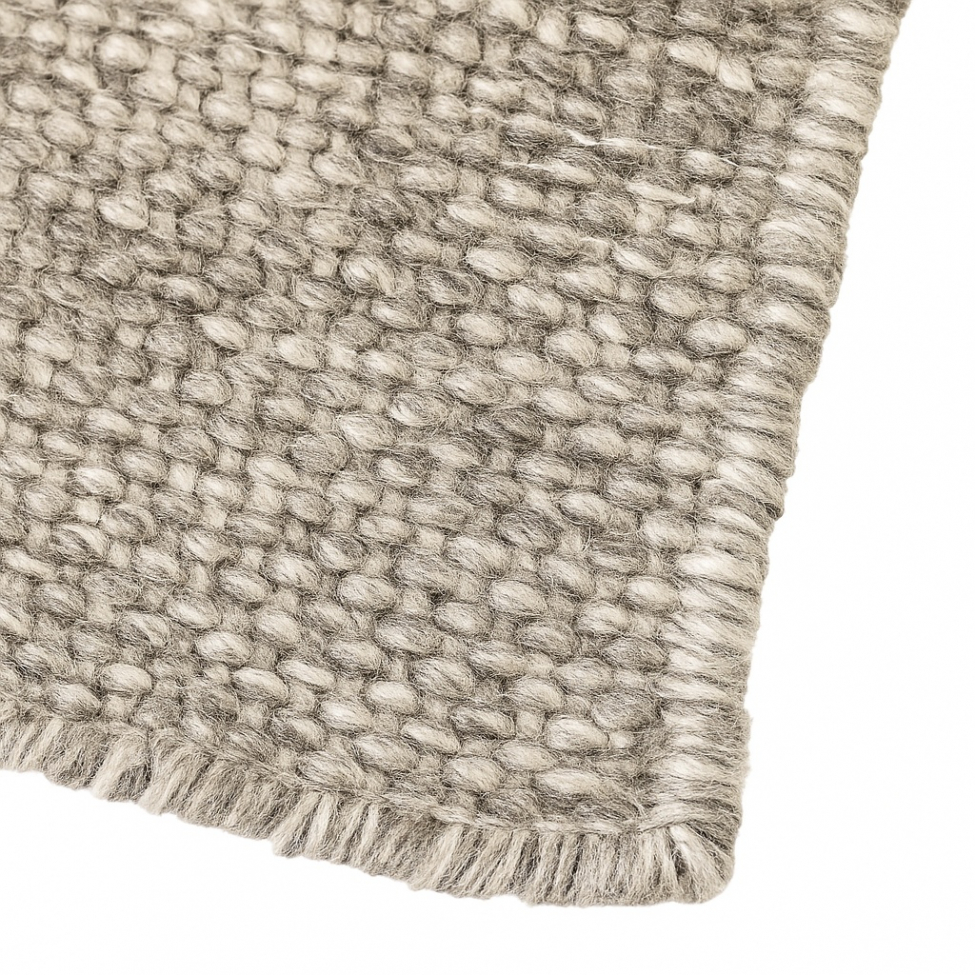 Gyapjú szőnyeg 'Dhurry' 200x290cm - Szürke