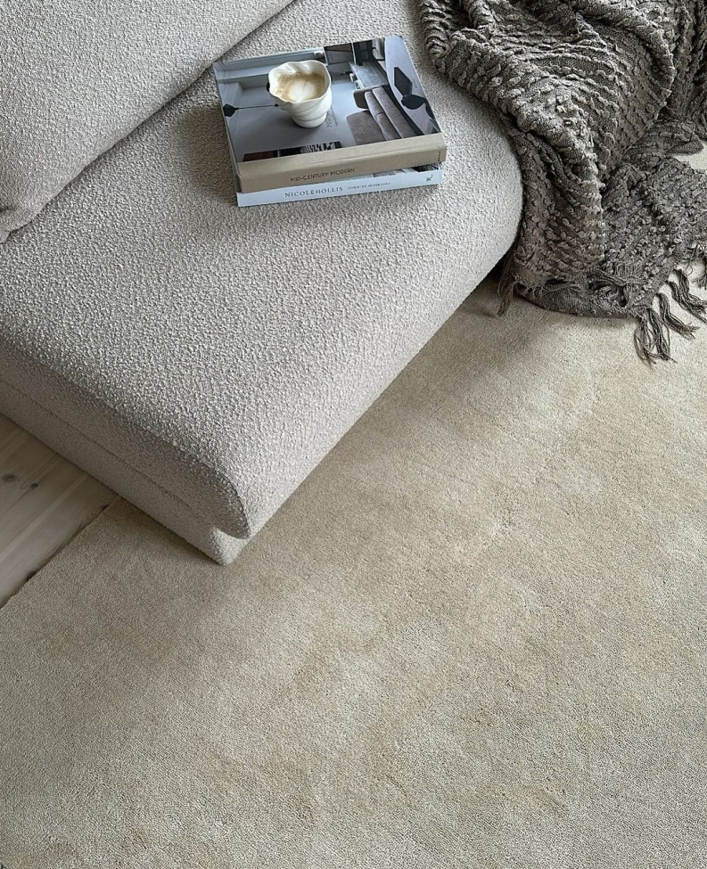 Gyapjú szőnyeg 'Ella' 240x240cm - Krém