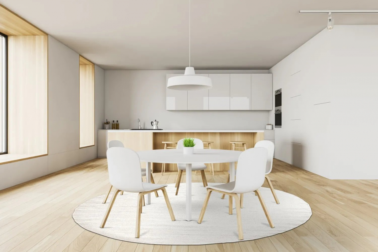 Kerek szőnyeg 'Hamilton' 300cm - Fehér