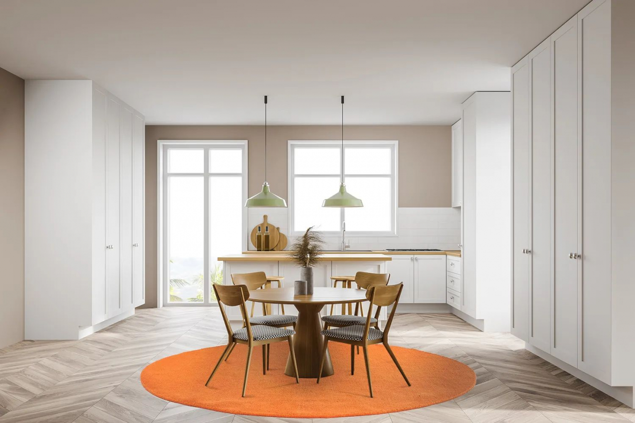 Kerek szőnyeg 'Hamilton' 200cm - Narancshéj