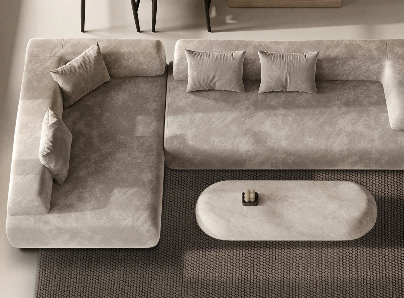 Gyapjú szőnyeg 'Avafors Wool Bubble' 80x150cm - Barna