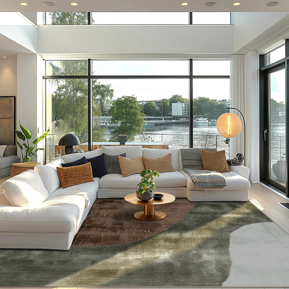 Wilton szőnyeg 'Barcelona' 240x340cm - Barna/Világoszöld