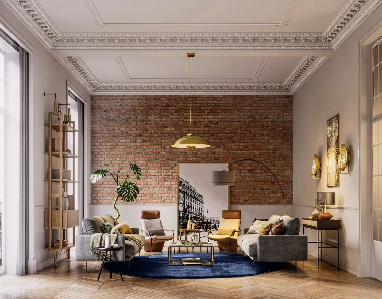 Kerek szőnyeg 'Aranga Super Soft' 200cm - Sötétkék