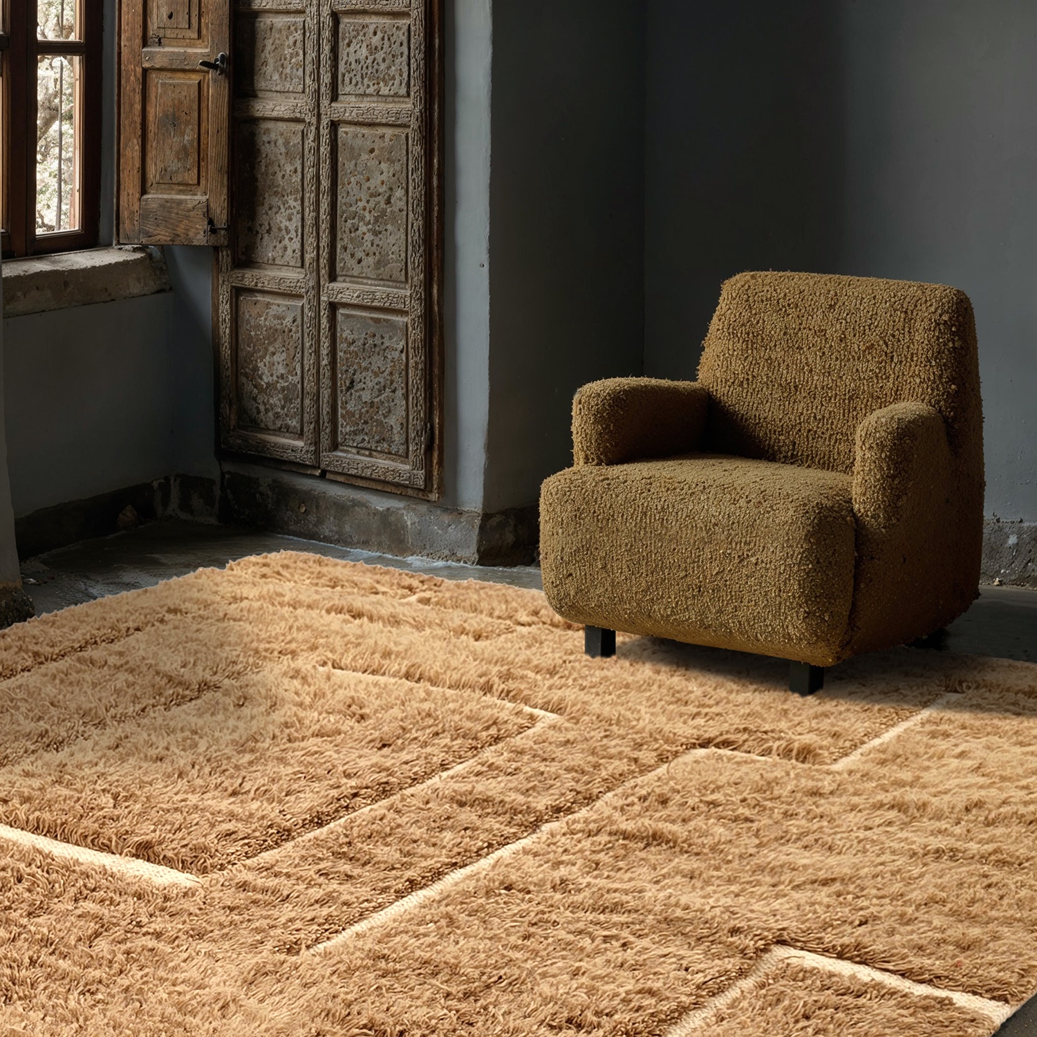 Ryamatto 'Kiberg Handwoven Wool' - bézs