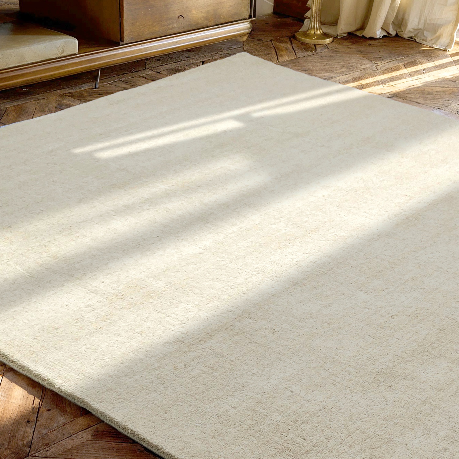 Gyapjúszőnyeg 'Rozen Handloom Wool Premium' - fehér