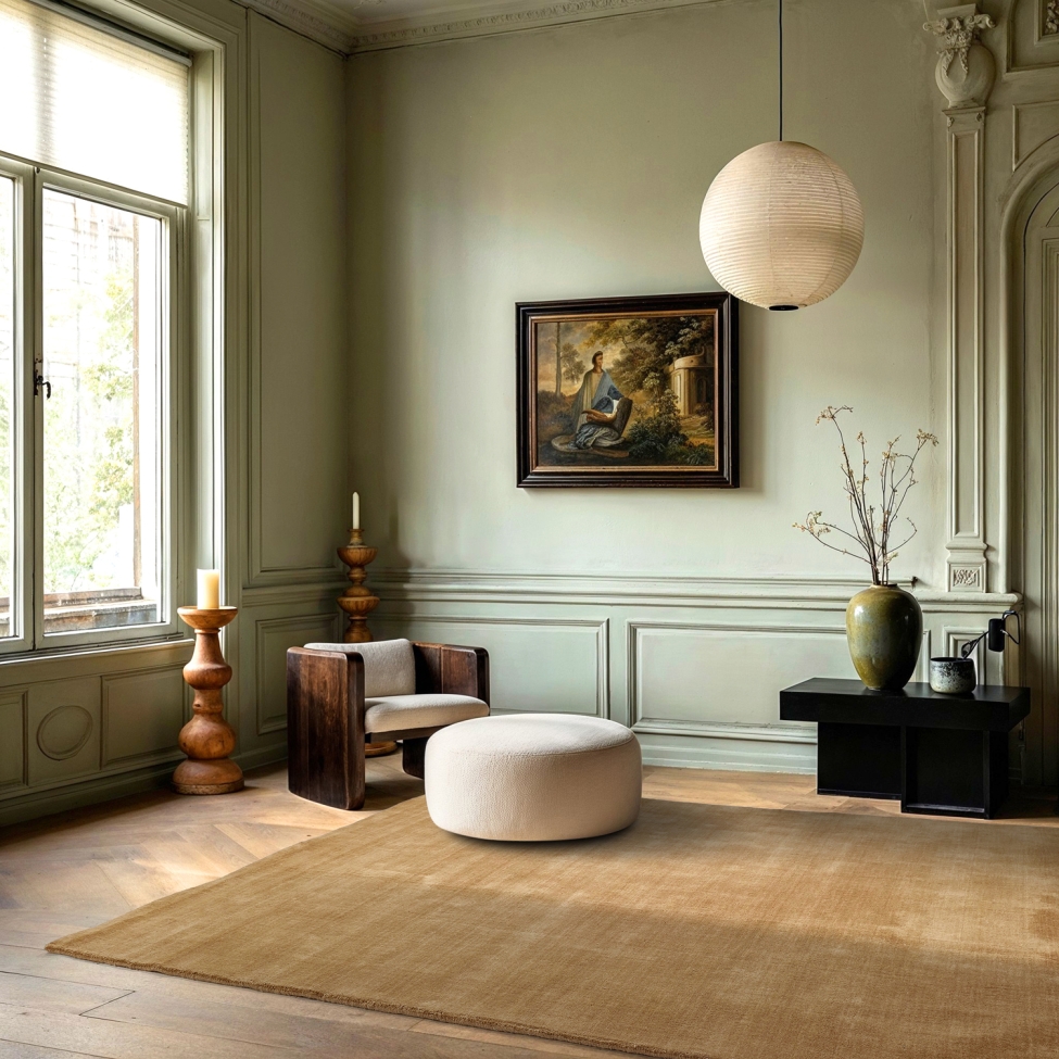 Gyapjúszőnyeg 'Rozen Handloom Wool Premium' - bézs