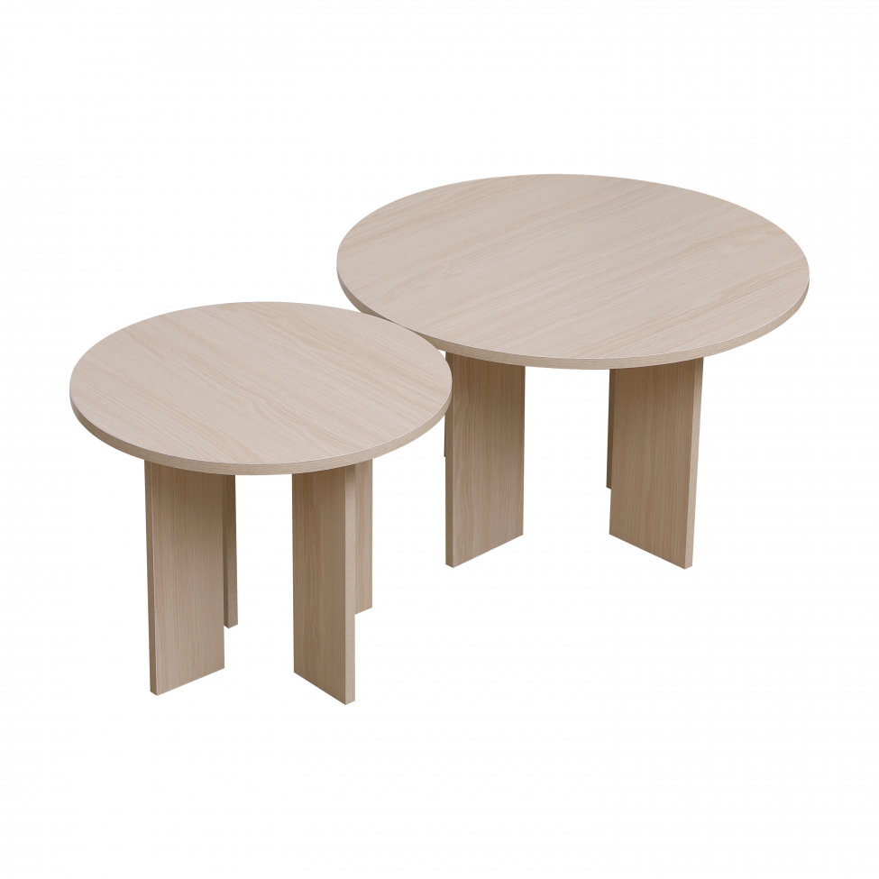 Kávézóasztal 'Créme' Kerek 75 cm - Természetes