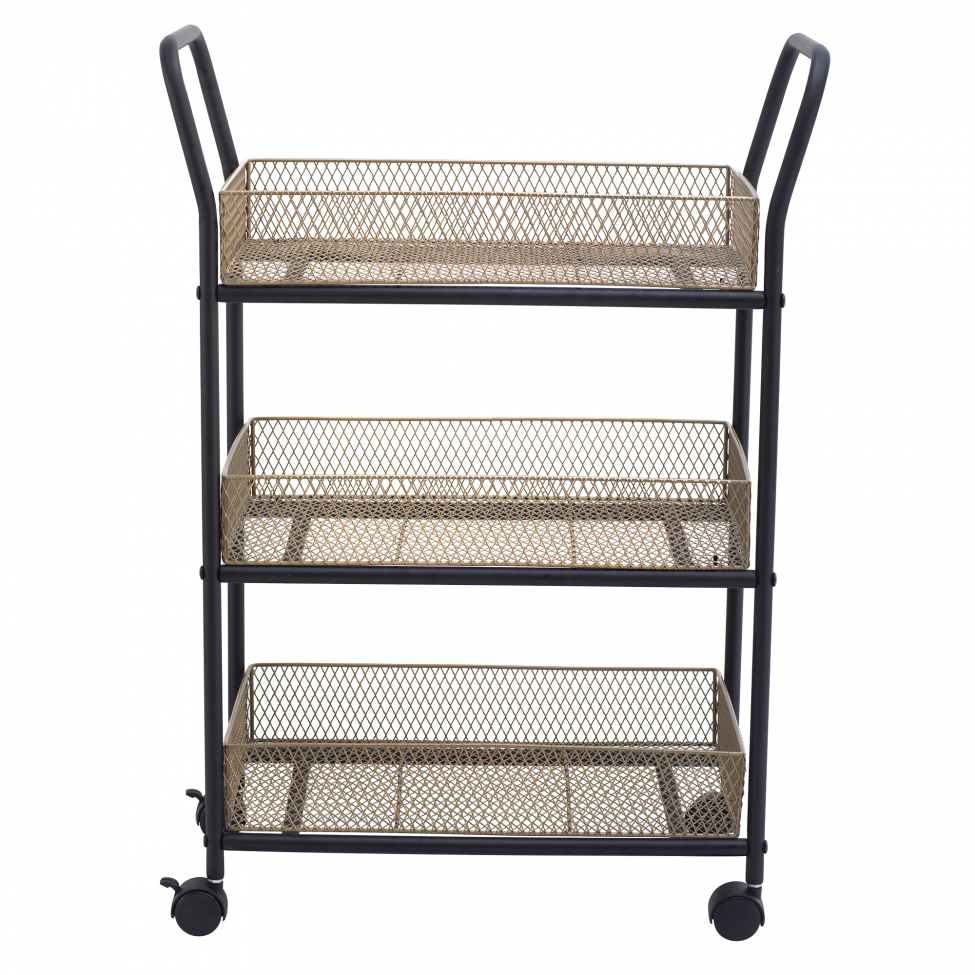 Konyhai kocsi 'Háló' - Fekete/Fa