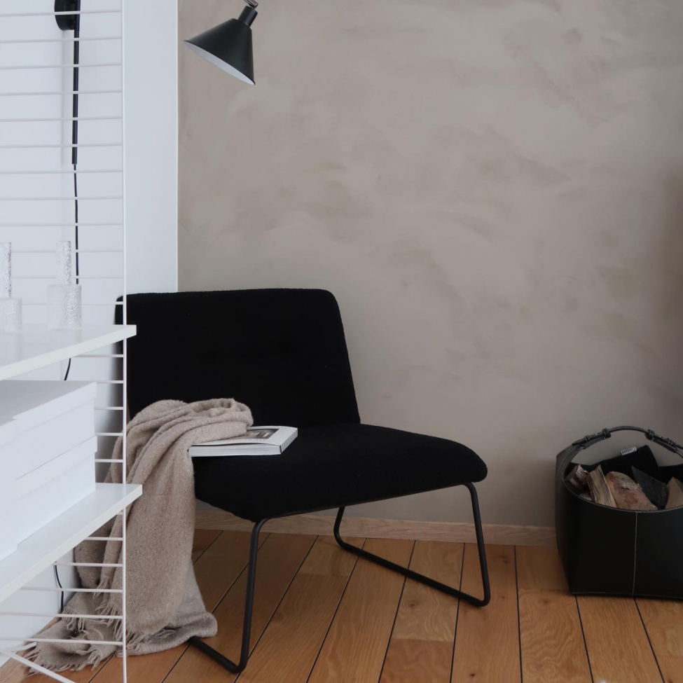 Fotel 'Chelsea' - Fekete/Teddy