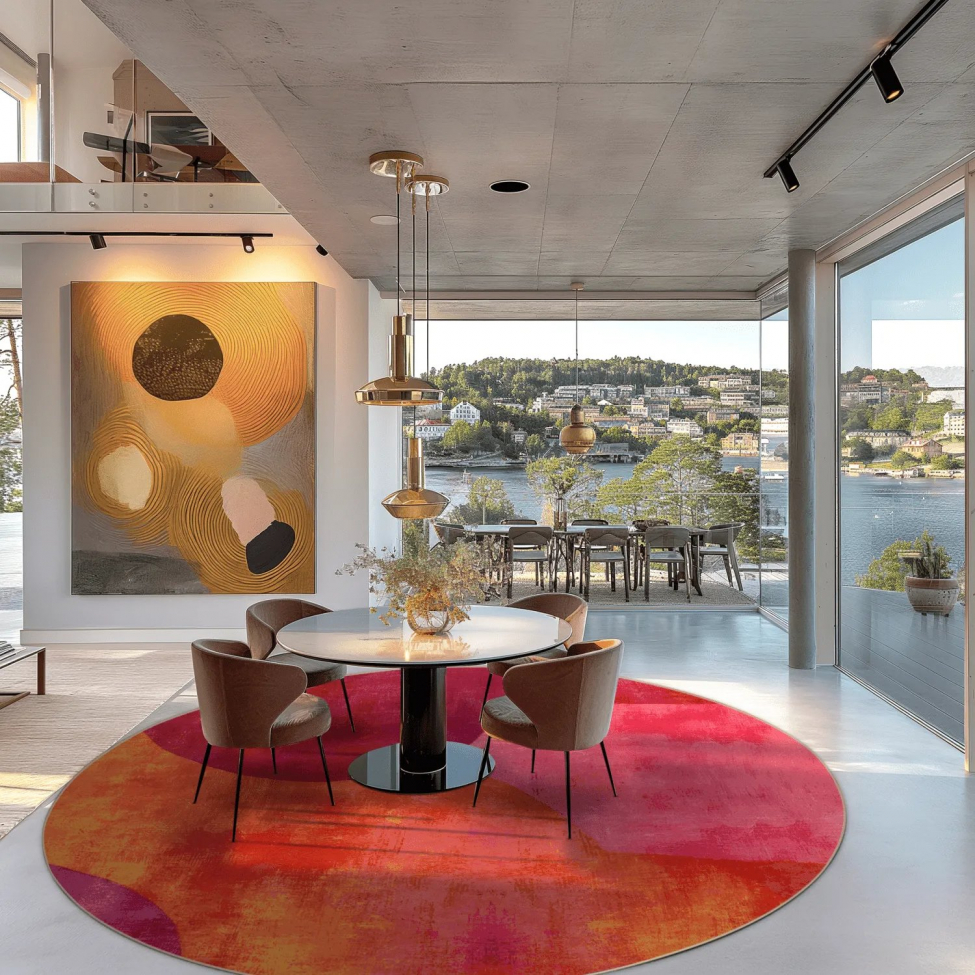 Kerek szőnyeg 'Lazio' 160cm - Rózsaszín