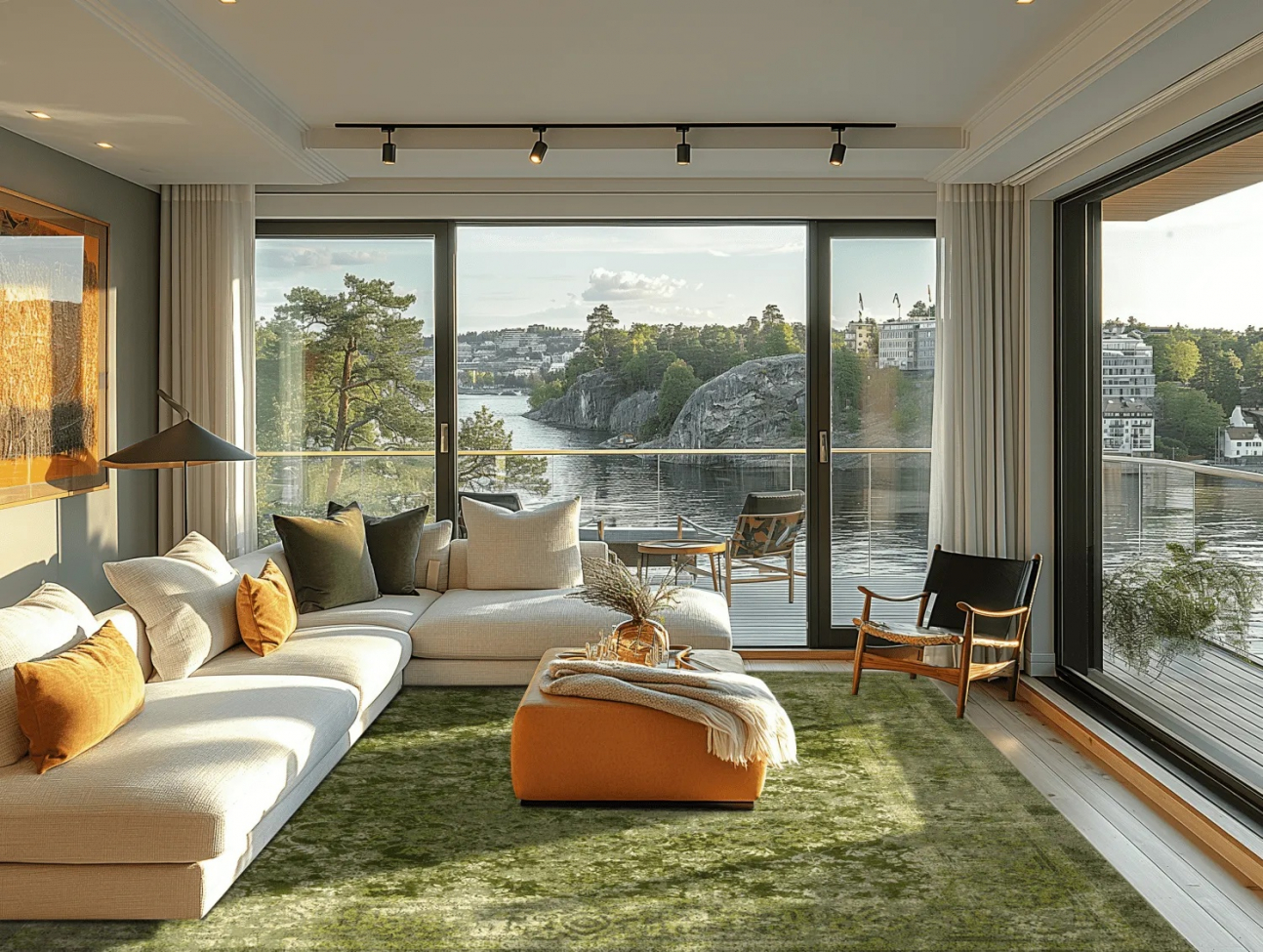 Wilton szőnyeg 'Denizli' 200x200cm - Zöld