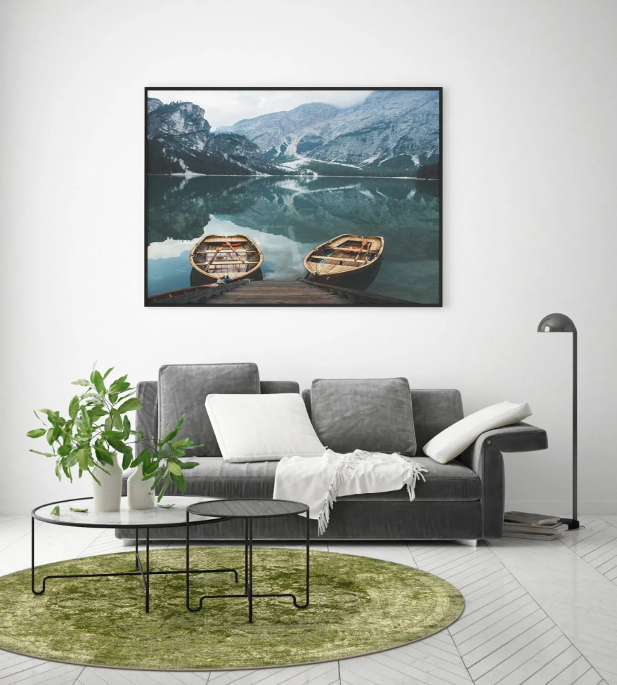 Kerek szőnyeg 'Denizli' 200cm - Zöld