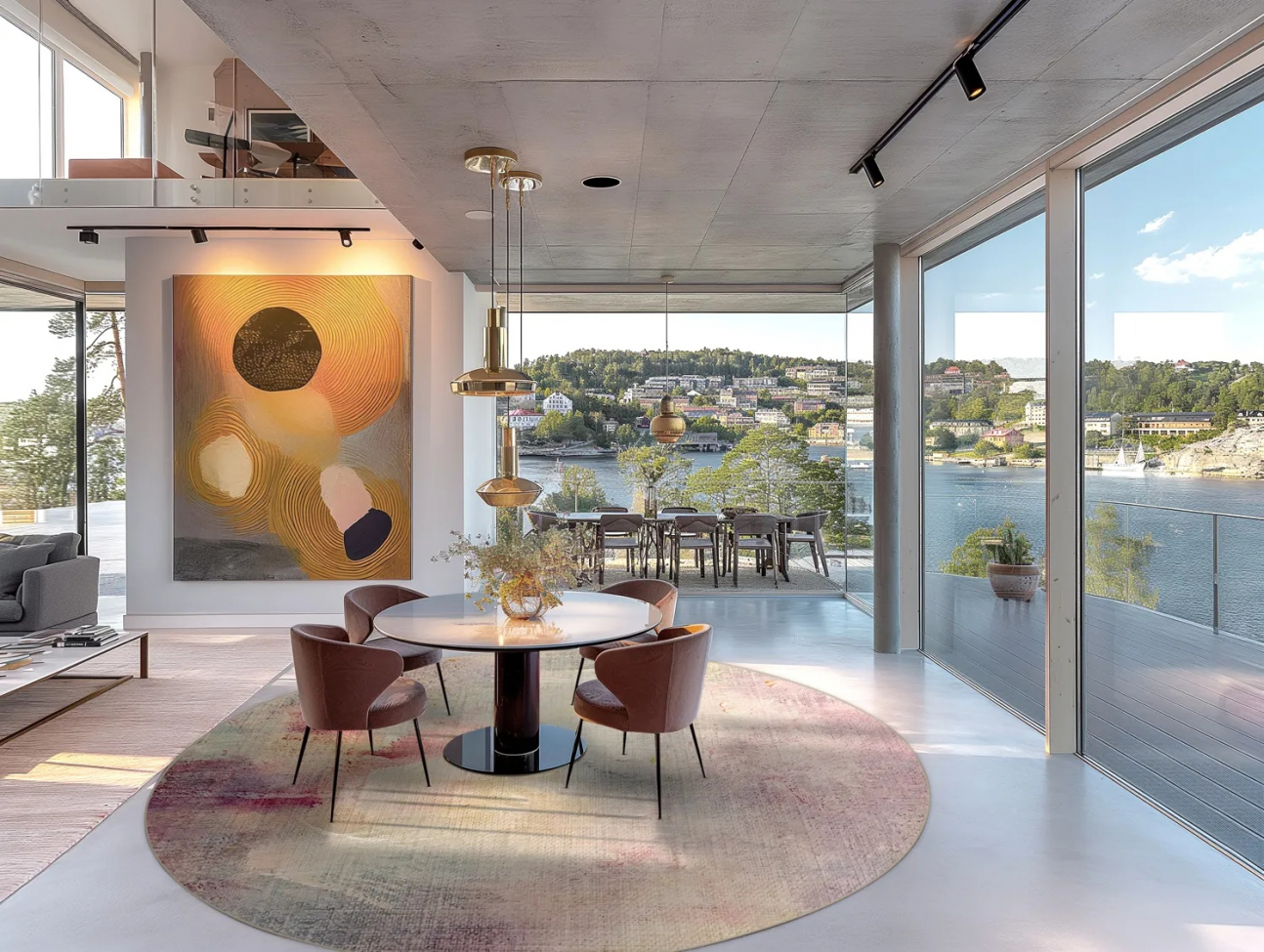 Kerek szőnyeg 'Mogoro' 240cm - Többszínű