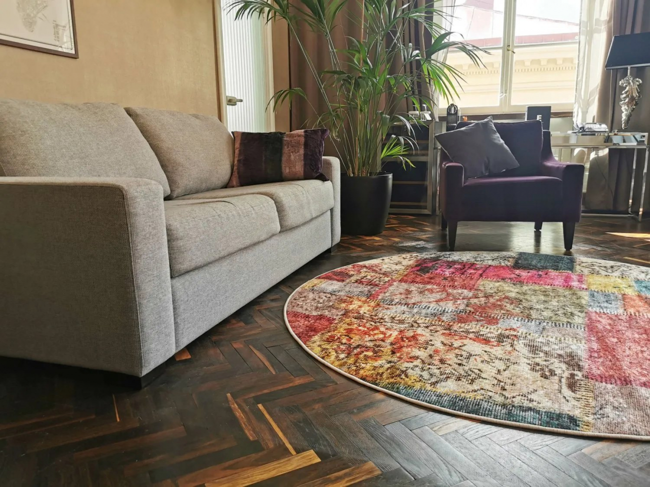 Kerek szőnyeg 'Ariana' 160cm - Többszínű