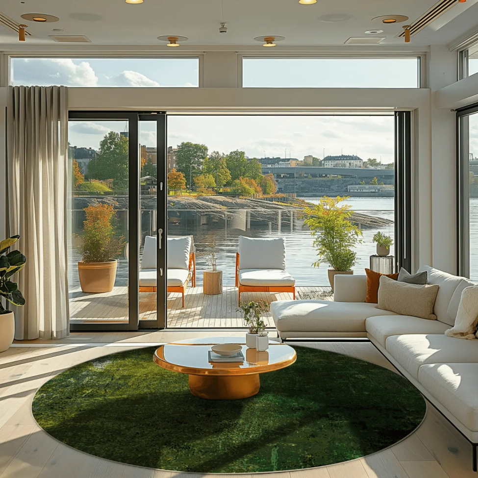 Kerek szőnyeg 'Estrada' 160cm - Zöld