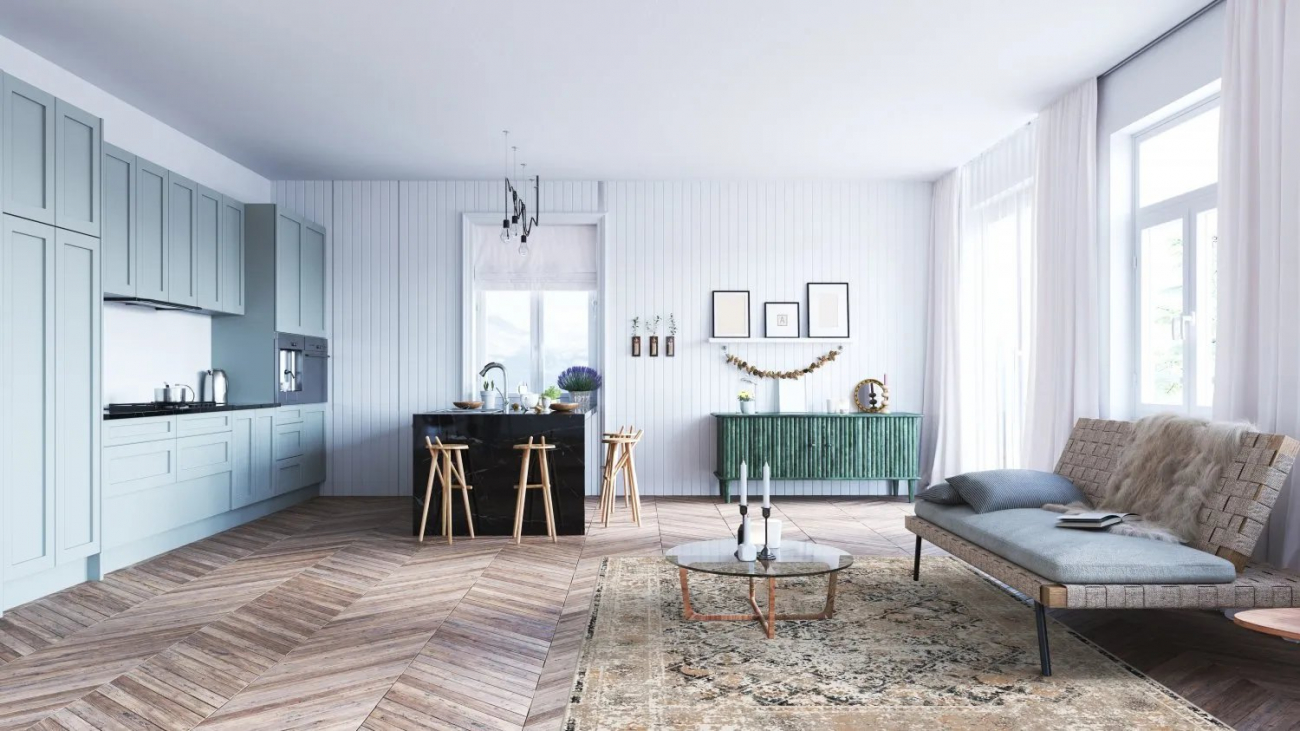 Wilton szőnyeg 'Douz' 160x230cm - Fekete/Többszínű