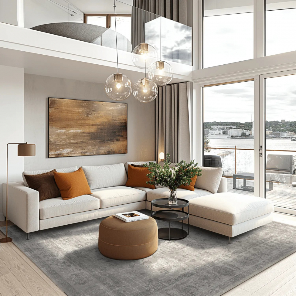 Kerek szőnyeg 'Gombalia' 240cm - Szürke