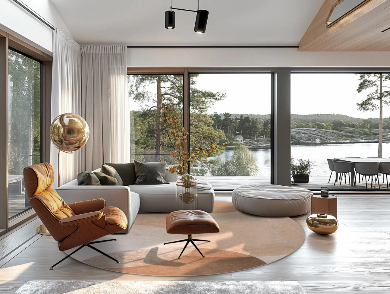 Kerek szőnyeg 'Craon' 200cm - Többszínű