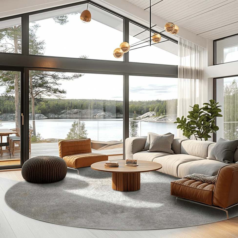 Kerek szőnyeg 'Malaga' 240cm - Bézs