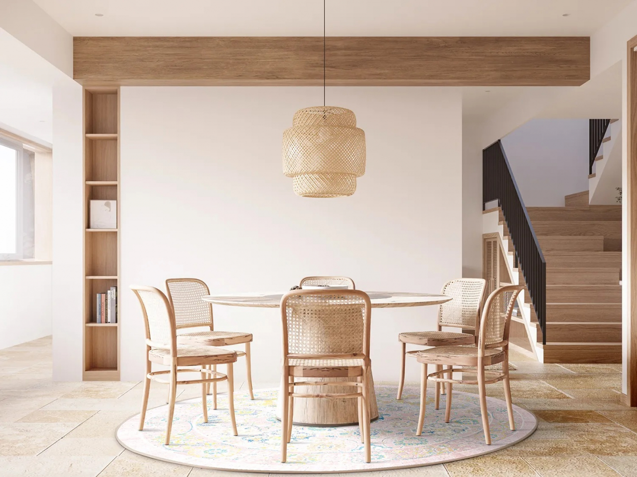 Kerek szőnyeg 'Magnolia' 120cm - Rózsaszín