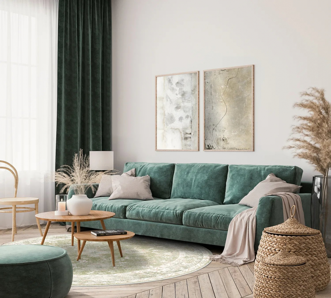 Kerek szőnyeg 'Gombalia' 240cm - Világoszöld