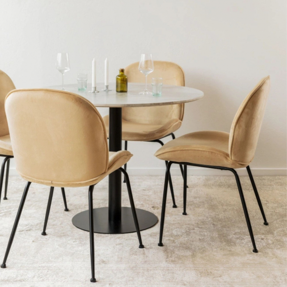 &Eacute;tteremcsoport 'Marbelous Lux' - 1 Asztal &Oslash;100 & 4 Sz&eacute;k