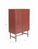 Davis szekrény - Piros