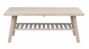 Kávézóasztal \'Brooklyn\' 130x75cm - Fehér pigmentált tölgy