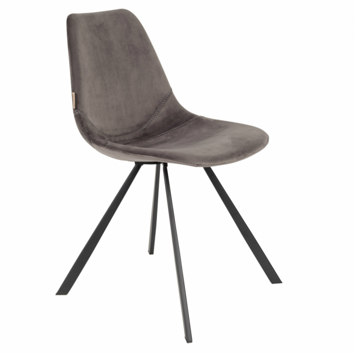 Szék \'Franky\' - Velúr/Szürke a csoportban Bútorok / Ülőbútorok / Székek nál Reforma (1100369)