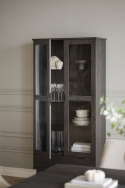 Filippa vitrinszekrény - Sötétbarna