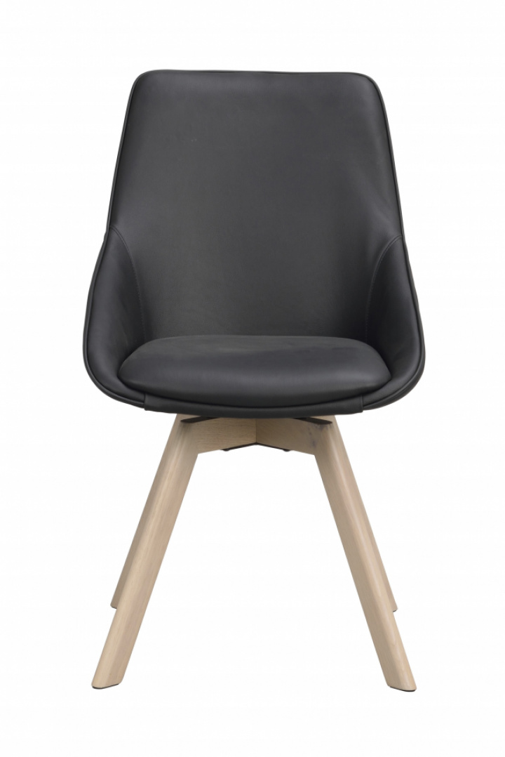 Alison bőr szék - Fekete/ fehérre festett a csoportban Bútorok / Ülőbútorok / Székek nál Reforma (118131)