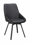 Alison bőr szék - Fekete