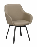 Alison karosszék Bőr - Bézs/fekete