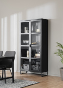 Everett vitrineszekrény - Fekete