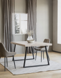 Brooklyn étkezőasztal 220x95cm - Fehérre festett/Fekete U-láb
