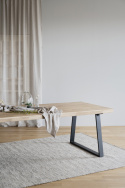 Brooklyn étkezőasztal 220x95cm - Tölgy/Fekete U-láb