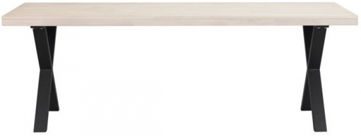Brooklyn étkezőasztal 220x95cm - Fehér pigmentált/Fekete X láb a csoportban Bútorok / Asztalok / Étkezőasztal nál Reforma (119825)
