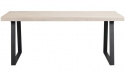 Brooklyn étkezőasztal 170x95cm - Fehér pigmentált/Fekete U láb